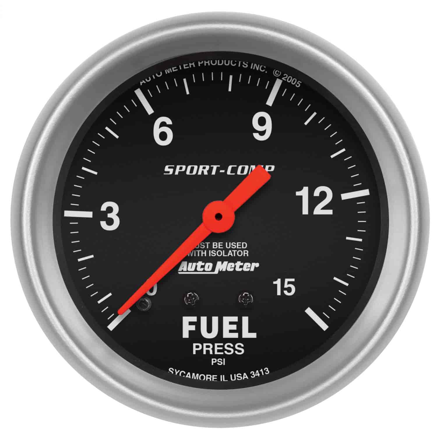 Sport-Comp Fuel Pressure Gauge 2-5/8" Mechanical