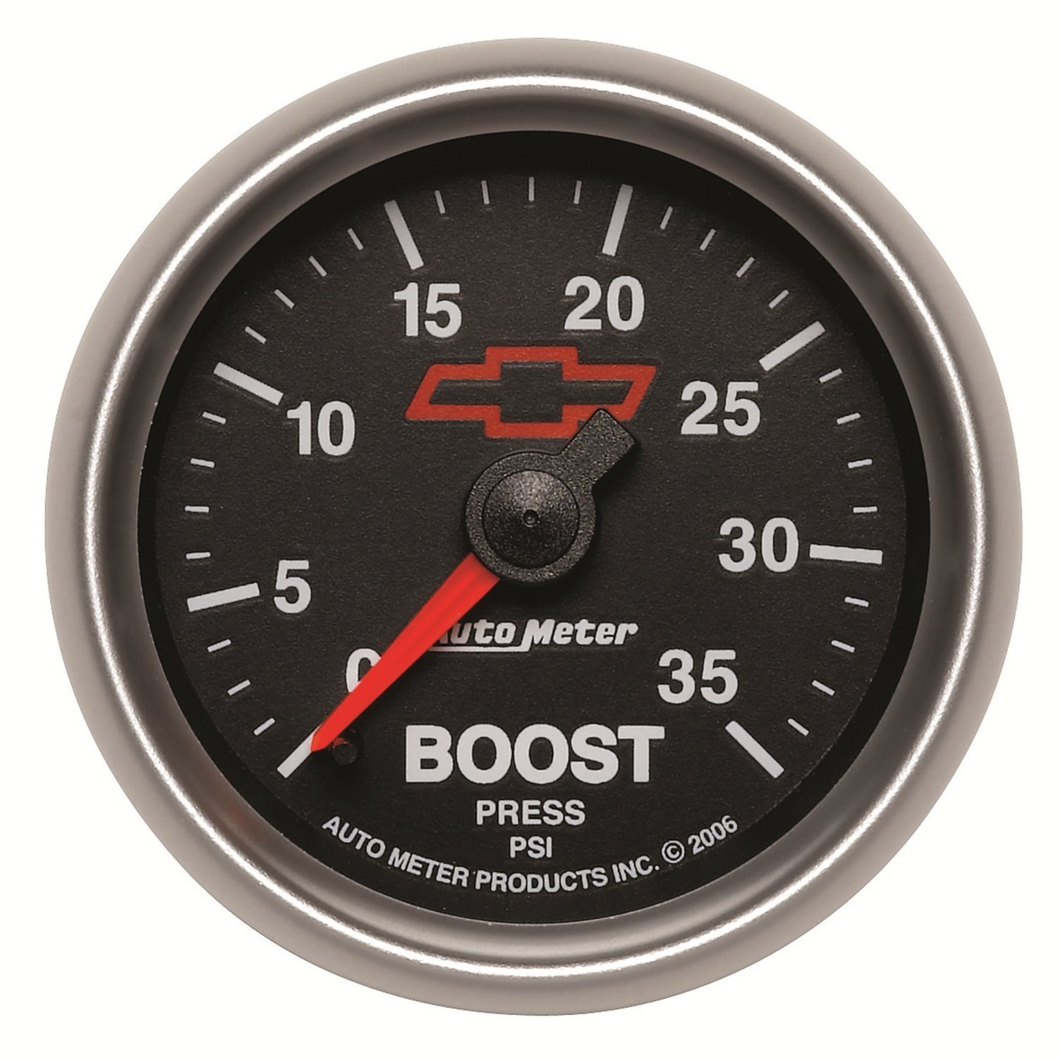 Officially Licensed Chevrolet Performance Boost Gauge 2-1/16" Mechanical (Full Sweep)