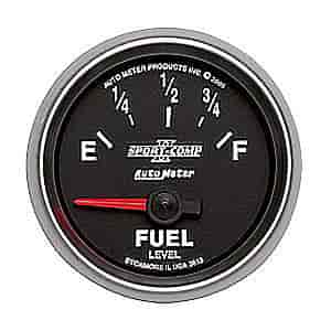 Sport-Comp II Fuel Level Gauge 2-1/16" Electrical (Short Sweep)