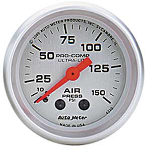 Ultra-Lite Air Pressure Gauge 2-1/16" mechanical