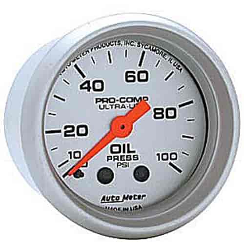 Ultra-Lite Oil Pressure Gauge 2-1/16" mechanical