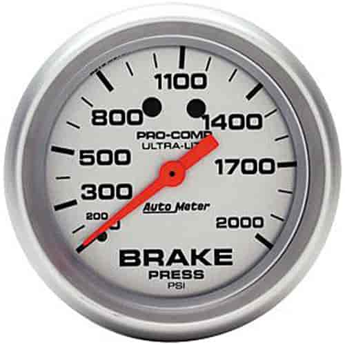 Ultra-Lite Brake Pressure Gauge 2-5/8" mechanical