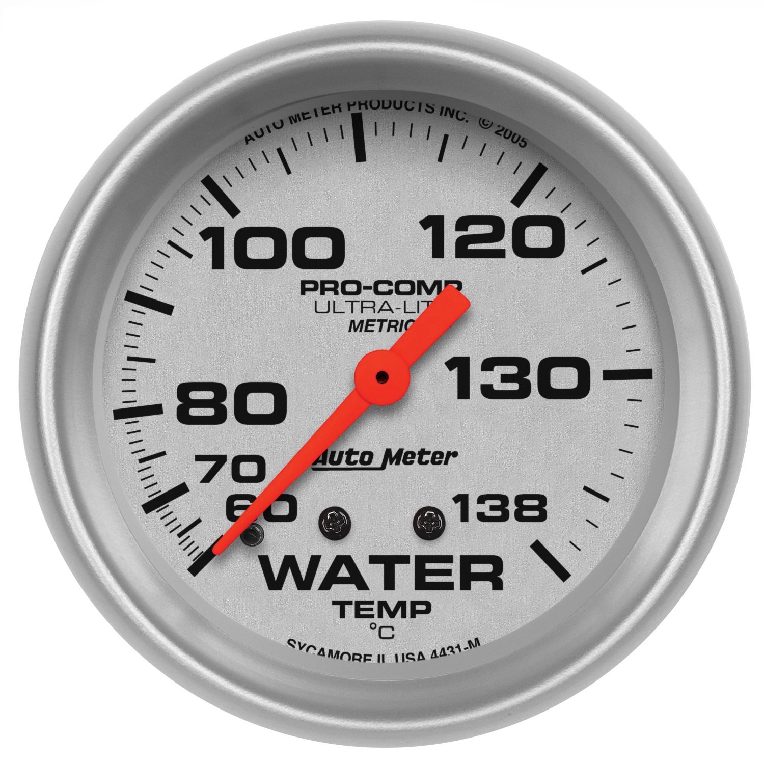 Ultra-Lite Water Temperature Gauge 2-5/8" mechanical