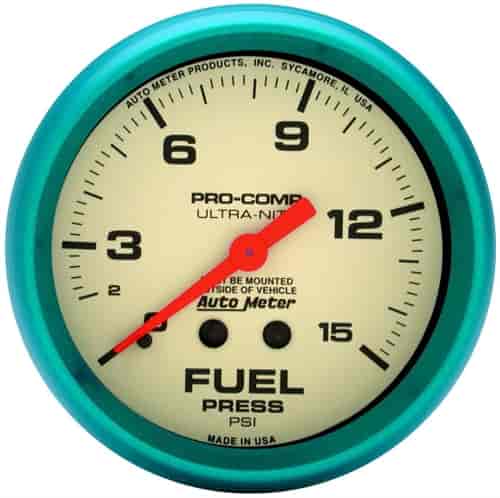 Ultra-Nite Fuel Pressure Gauge 2-5/8" mechanical