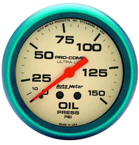 Ultra-Nite Oil Pressure Gauge 2-5/8" mechanical