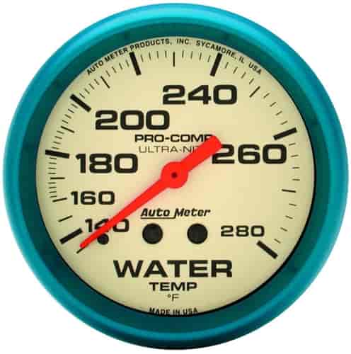 Ultra-Nite Water Temperature Gauge 2-5/8" mechanical