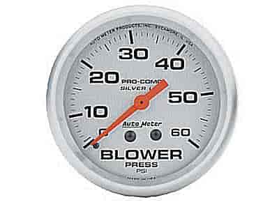 Silver Blower Pressure Gauge 2-5/8