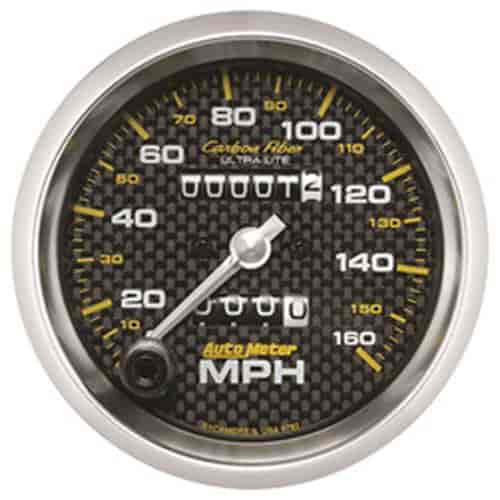 3-3/8 Carbon Fiber Mech Speedometer 0-160MPH