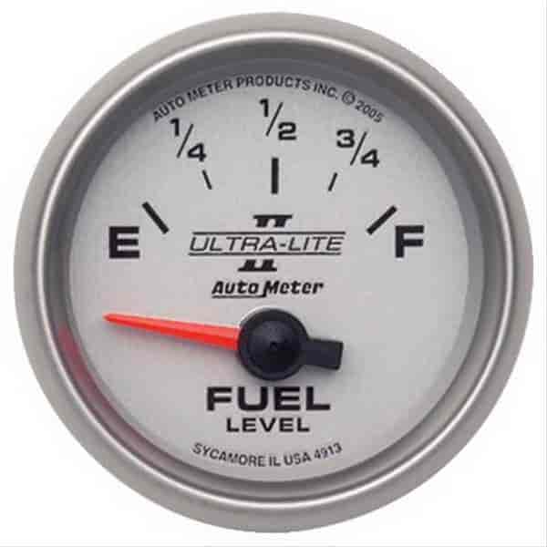 Ultra-Lite II Fuel Level Gauge 2-1/16" short sweep electrical