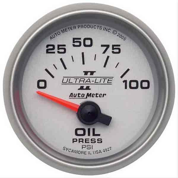 Ultra-Lite II Oil Pressure Gauge 2-1/16" short sweep electrical