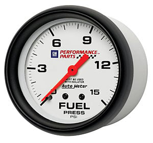JEGS Fuel Pressure Gauge, 2 5/8 in. Mechanical [0-15 psi with Black Face]