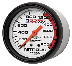GMPP Logo Nitrous Pressure Gauge 2-5/8" Mechanical (Full Sweep)