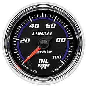 Cobalt Oil Pressure Gauge 2-1/16", electrical full sweep