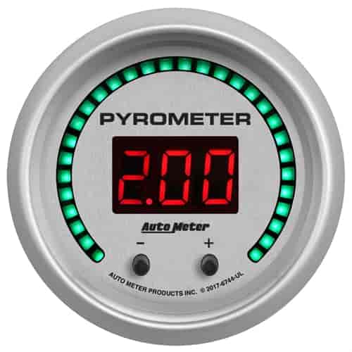 Ultra-Lite Elite Digital Pyrometer (EGT)  Gauge 2-1/16 in. - 2-Channel [0-2000 Degrees F (1100 Degrees C)]