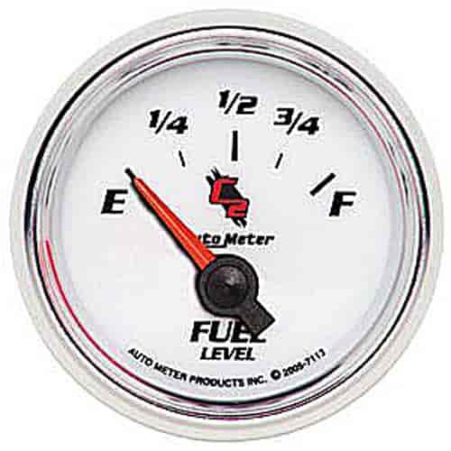 C2 Fuel Level Gauge 2-1/16" Electrical (Short Sweep)
