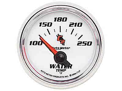 C2 Water Temperature Gauge 2-1/16" Electrical (Short Sweep)