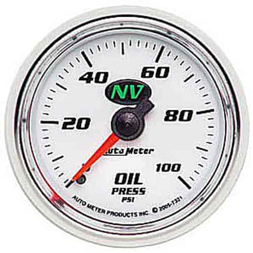 NV Oil Pressure Gauge 2-1/16", mechanical full sweep