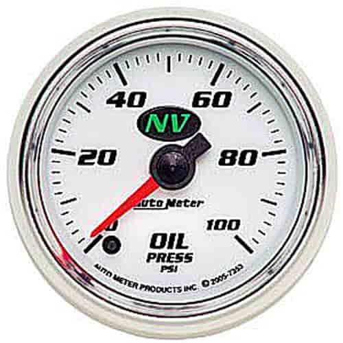 NV Oil Pressure Gauge 2-1/16" , electrical full sweep