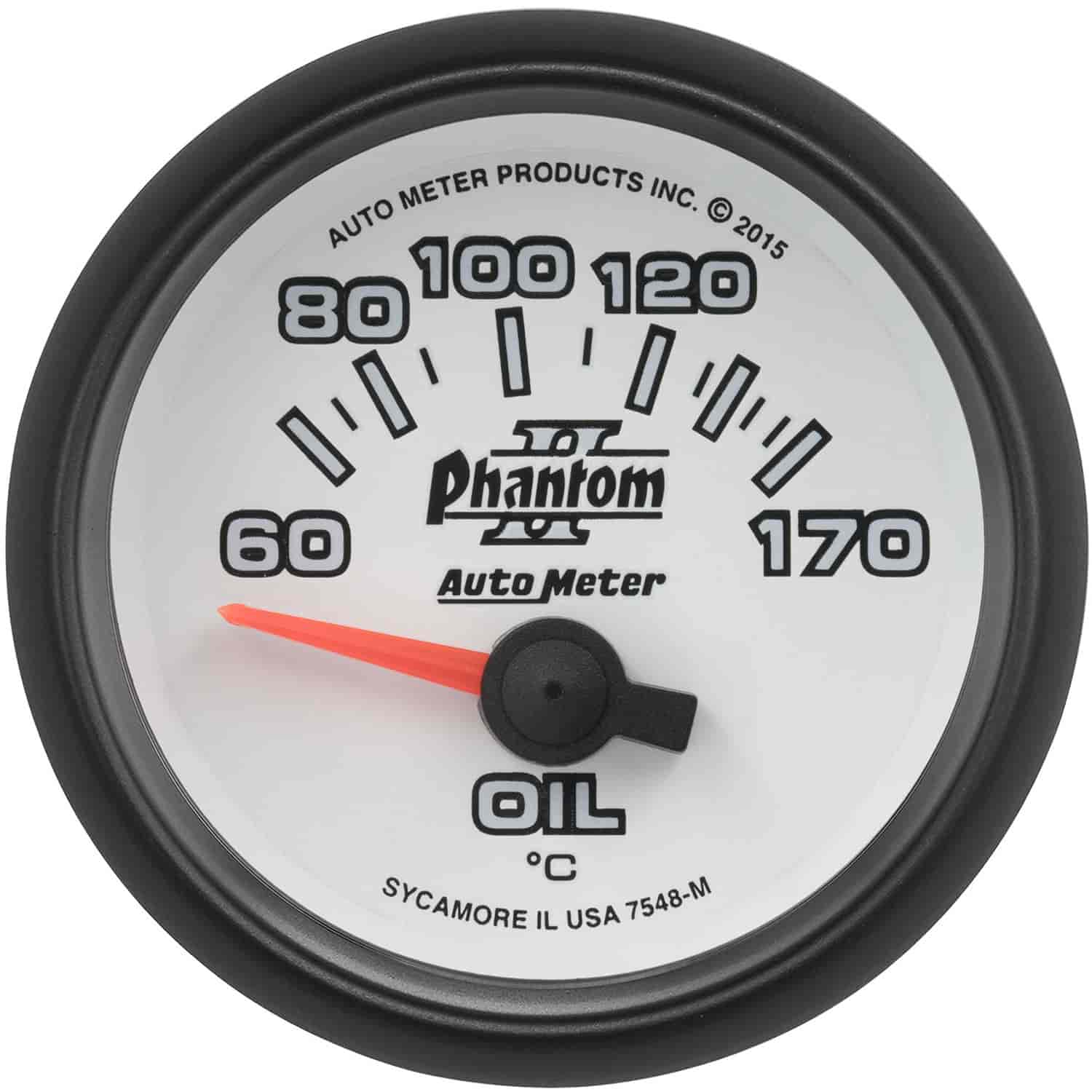 Phantom II Oil Temperature Gauge 2-1/16" electrical (short sweep)