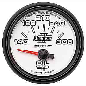 Phantom II Oil Temperature Gauge 2-1/16" electrical (short sweep)