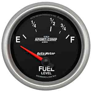 Sport-Comp II Fuel Level Gauge 2-5/8" Electrical (Short Sweep)