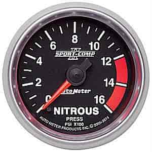 Sport-Comp II Nitrous Pressure Gauge 2-5/8" Electrical