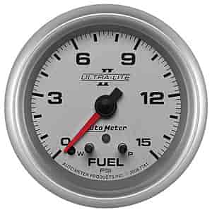 Ultra-Lite II Fuel Pressure Gauge 0-15 psi
