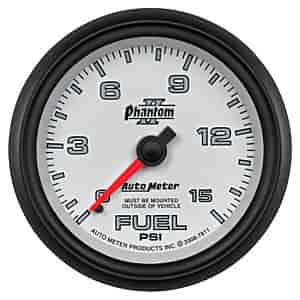 Phantom II Fuel Pressure Gauge 2-5/8" Mechanical (Full Sweep)