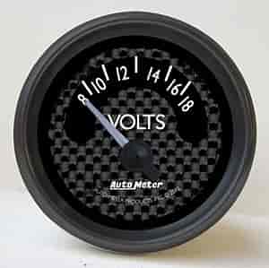 GT Series Voltmeter Gauge 2-1/16", Electrical (Short Sweep)