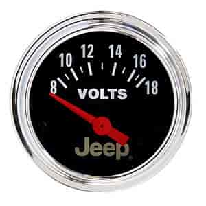 Officially Licensed Jeep Voltmeter 2-1/16" Electrical (Short Sweep)