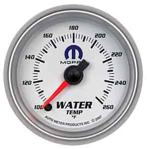 Officially Licensed Mopar Water Temperature Gauge 2-5/8" Electrical (Full Sweep)