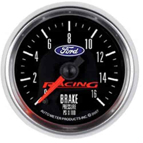 Officially Licensed Ford Brake Pressure Gauge 2-1/16" Electrical (Full Sweep)