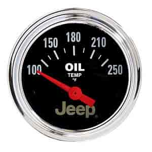 Officially Licensed Jeep Oil Temperature Gauge 2-1/16" Electrical (Short Sweep)