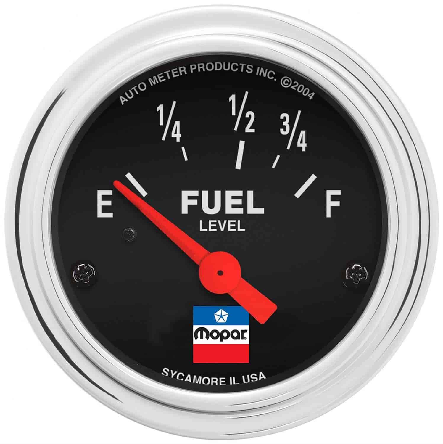 Officially-Licensed Mopar Classic Fuel Level Gauge 2 1/16 in. Electrical (Short Sweep)