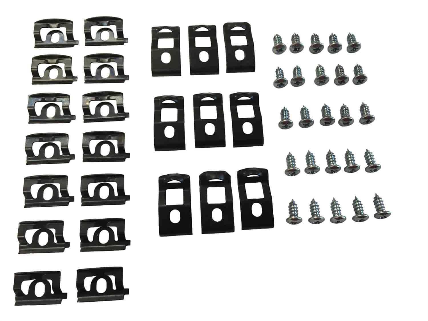 66-67 Dodge Plymouth B Body and 68 B Body Early Exc Charger Windshield Molding Clip Set