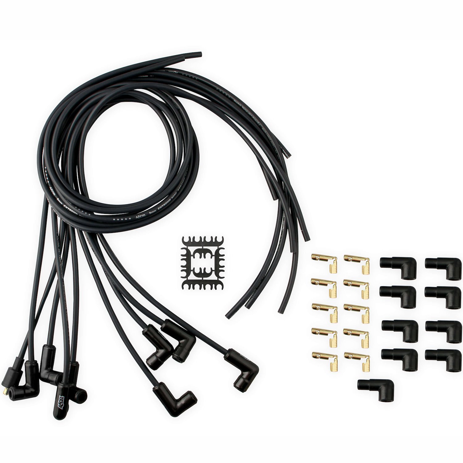 Accel 9001CK: Extreme 9000 Ceramic Universal Plug Wire Set [90 Degree  Boots] - JEGS