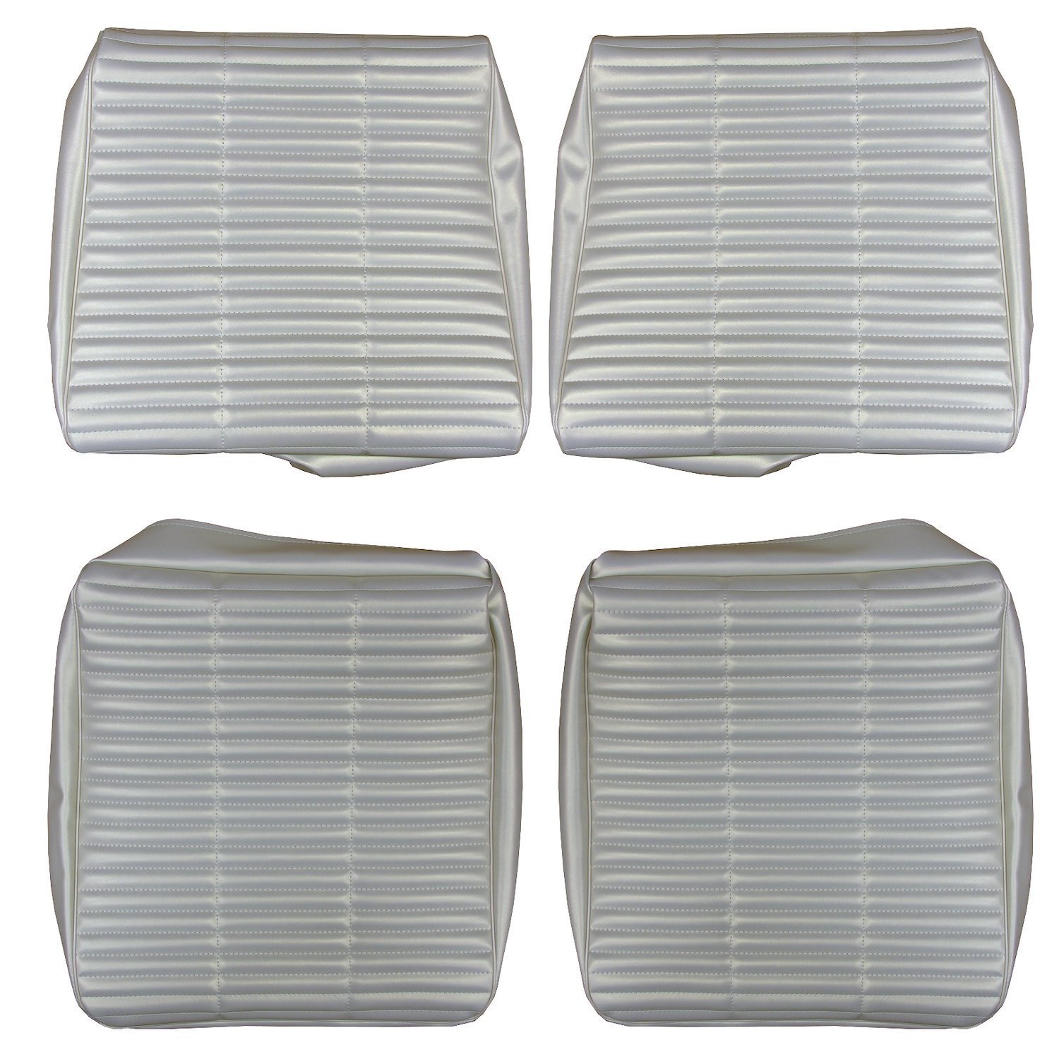 AA66CX00070202 66 CHARGER FASTBACK REAR BUCKETS - PEARL WHITE