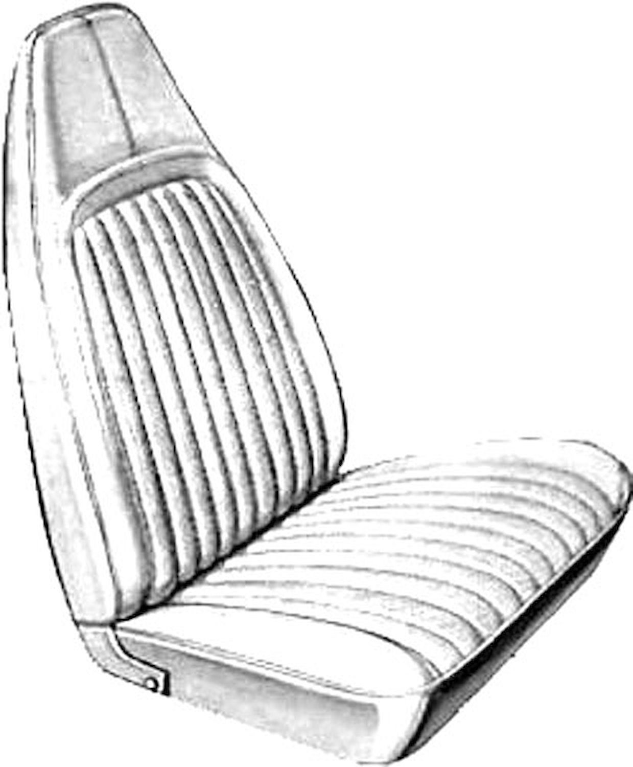 Front Bucket Seat Upholstery 1973 Barracuda/Challenger