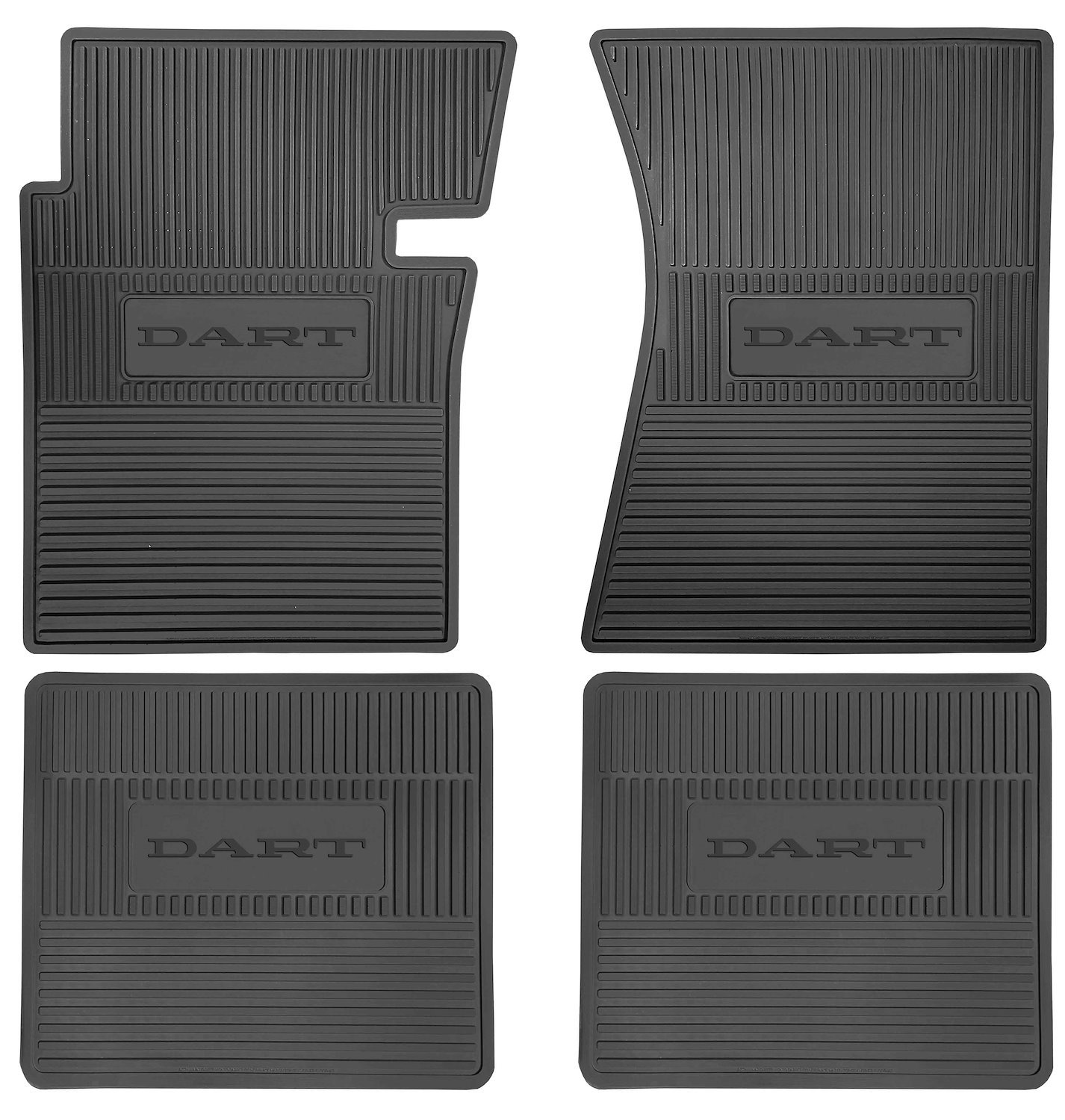 "Dart" Logo Flex Tread Floor Mats for 1965-1966 Dodge Dart - Automatic - Set of 4