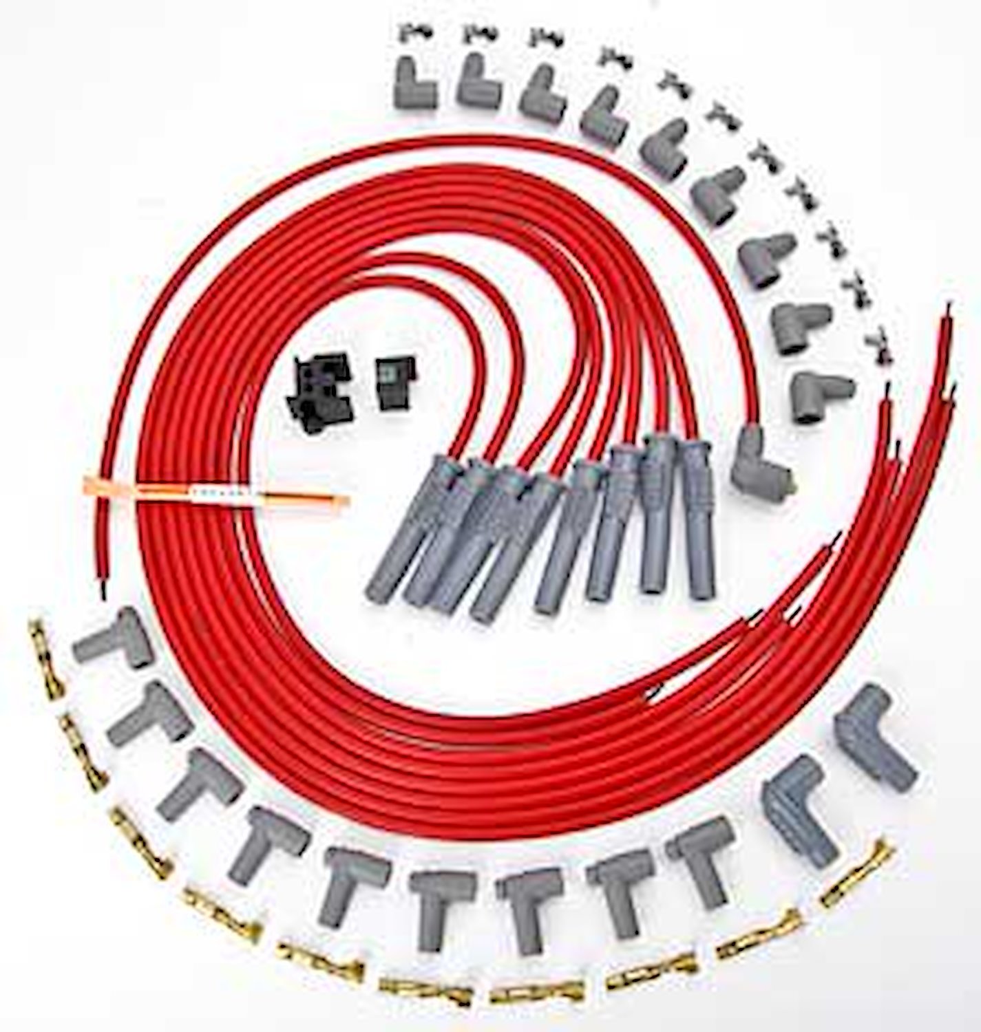 Red 2-in-1 Universal 8.5mm Spark Plug Wire Set 8-Cylinder