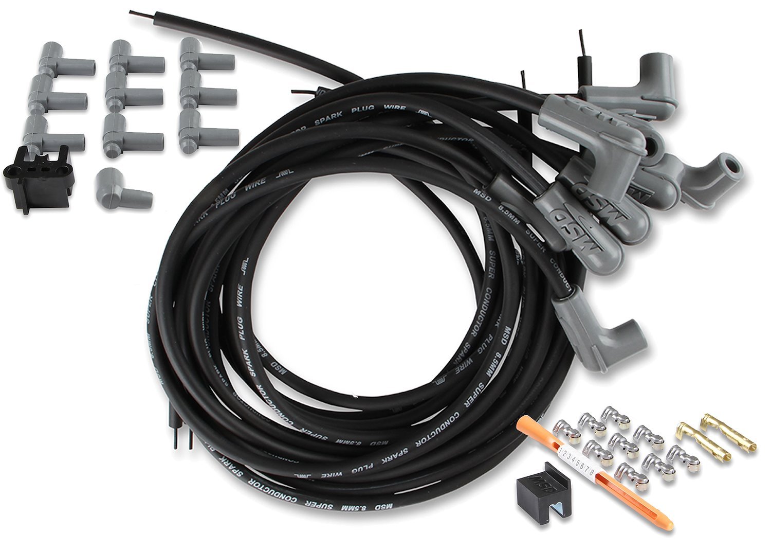 Black Universal 8.5mm Spark Plug Wire Set 8-Cylinder