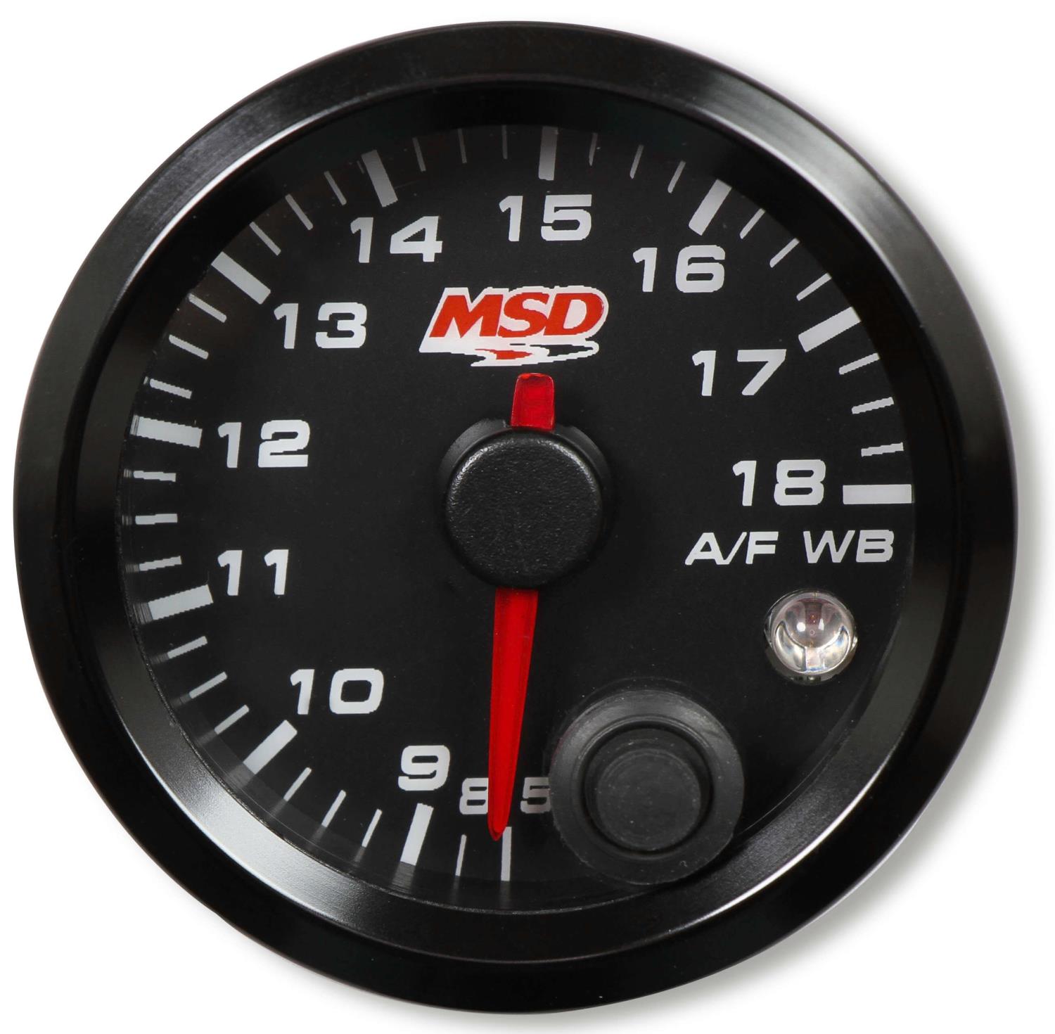 2 1/16 in. Analog Wideband Air/Fuel Ratio Gauge Kit - Black Face with Black Bezel