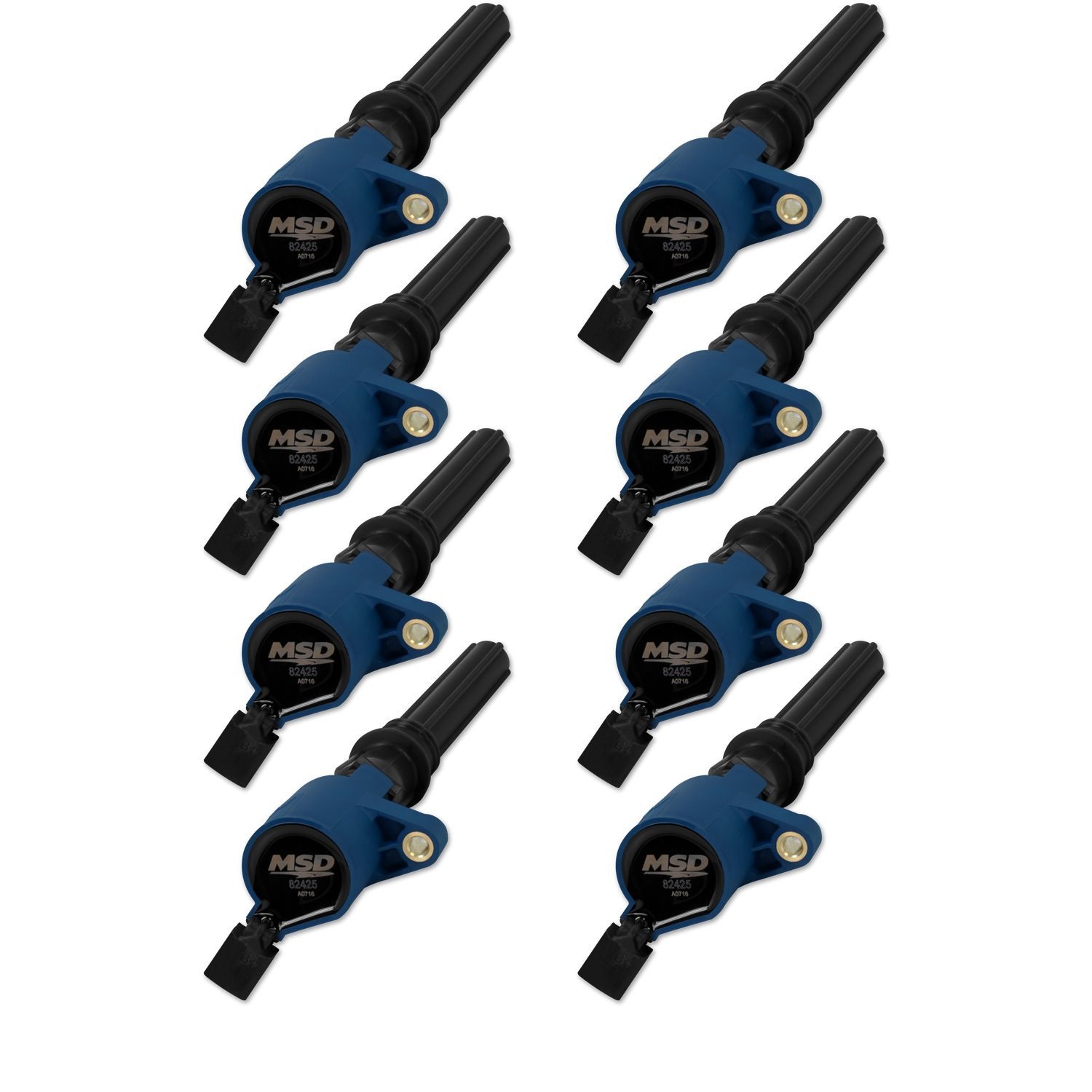 Direct Replacement Ignition Coil Set for 1999-2014 Ford 4.6/5.4L 2-Valve Engines, Blue - Set of 8