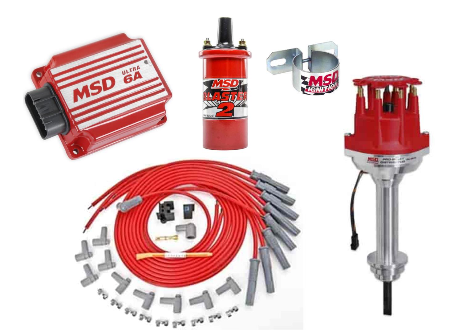 8546 Pro-Billet Small Cap Distributor Ignition Kit Fits Chrysler 426-440 Red