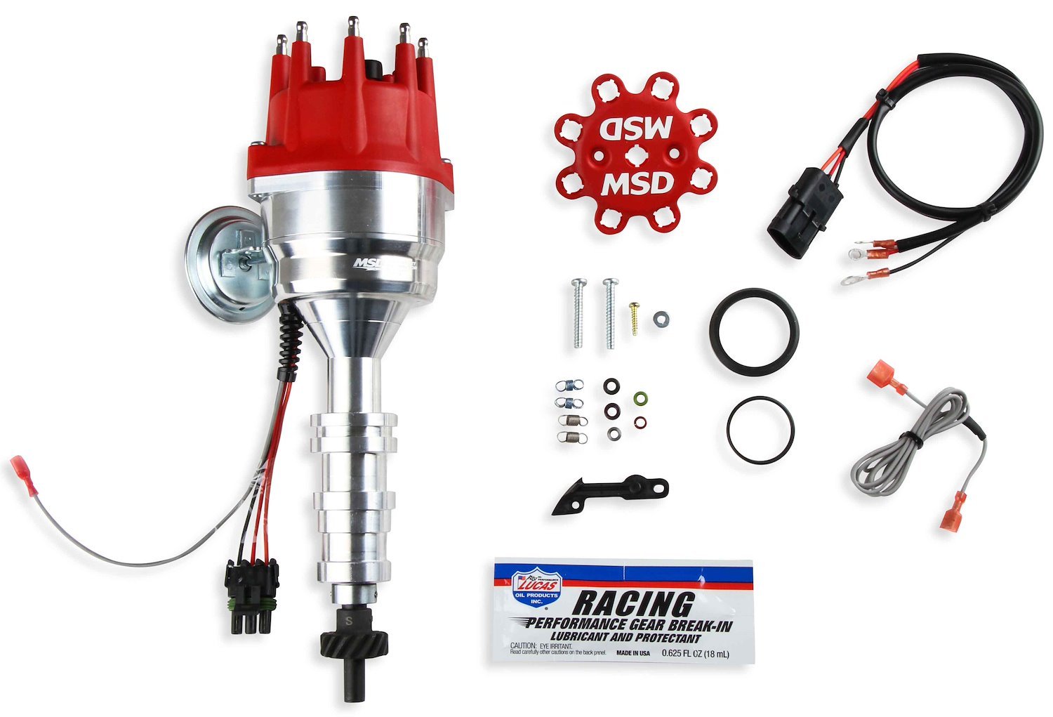 Pro-Billet Distributor Ford FE - Red - Steel Gear