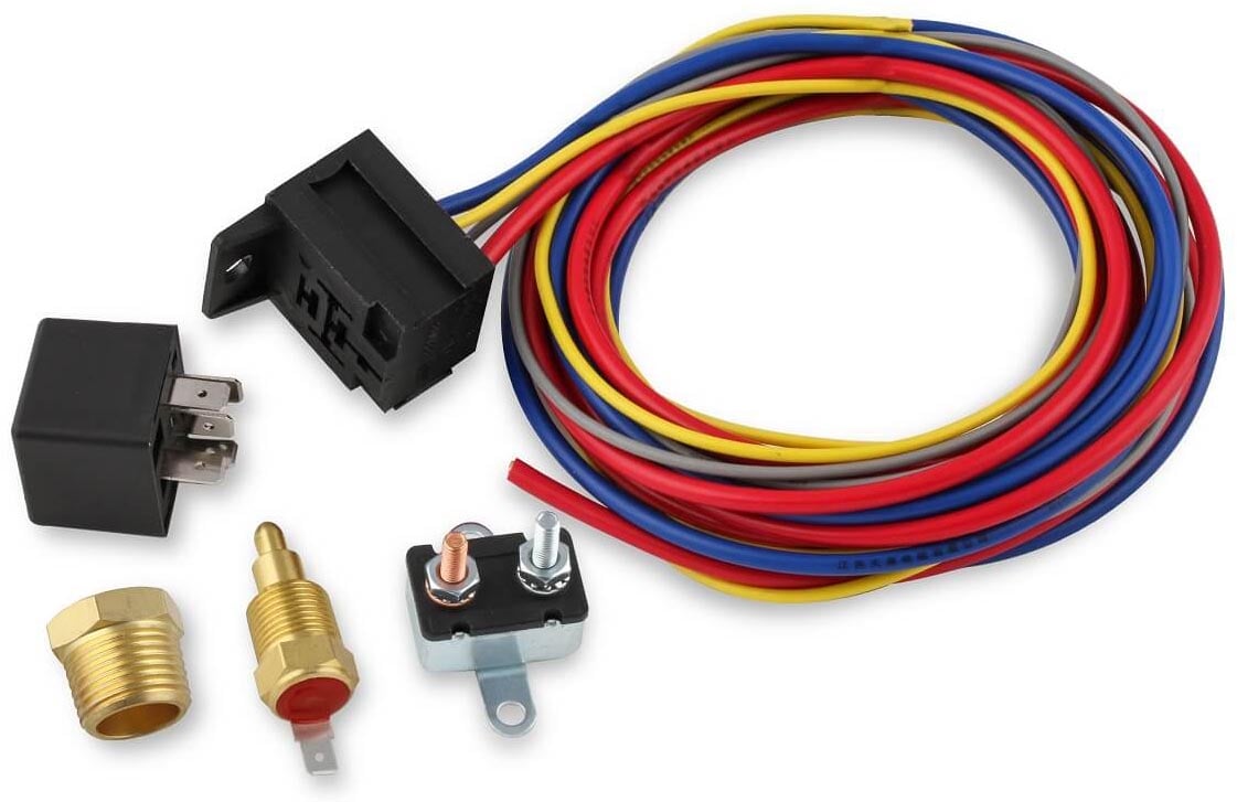 Temperature-Controlled Electric Cooling Fan Harness & Relay Kit