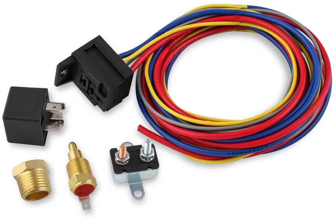 Temperature-Controlled Electric Cooling Fan Harness & Relay Kit