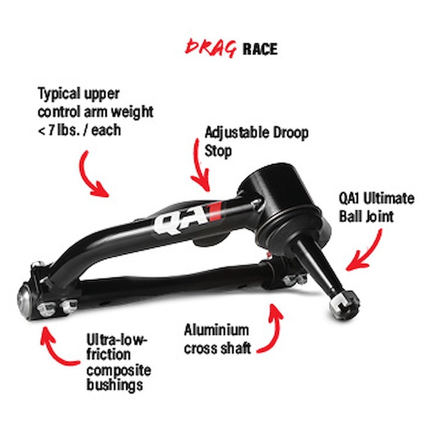 Drag Racing 2.0 Upper Control Arms [1967-1969 GM F-Body and 1968-1974 GM X-Body]