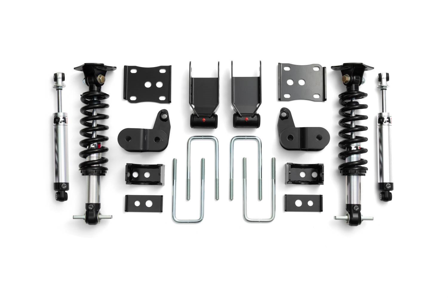 LK01-FF01 Lowering Kit w/Single-Adjustable Shocks for 2015-2020 Ford F-150 2WD [500 lb. Springs]