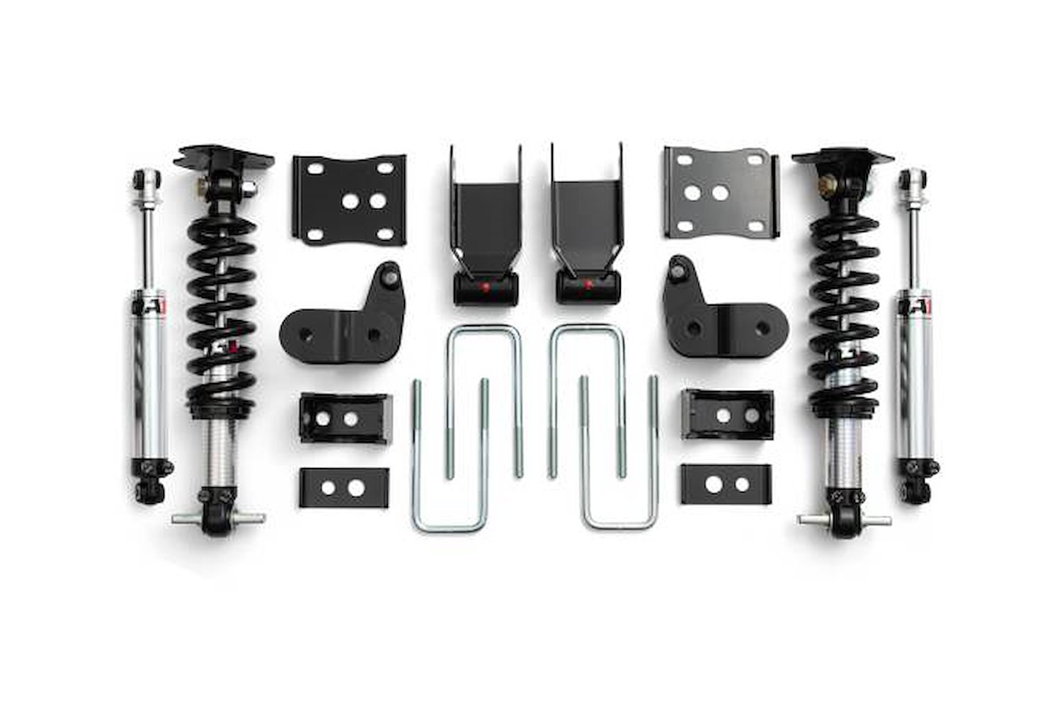 LK02-FF02 Lowering Kit w/Double-Adjustable Shocks for 2015-2020 Ford F-150 4WD [700 lb. Springs]